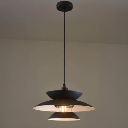 Pakabinamas sietynas BERIT 1xE27/20W/230V juoda