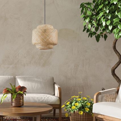 Pakabinamas sietynas BERTA 1xE27/20W/230V diametras 40 cm bambukas