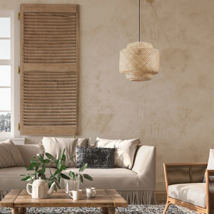 Pakabinamas sietynas BERTA 1xE27/20W/230V diametras 40 cm bambukas