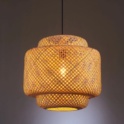 Pakabinamas sietynas BERTA 1xE27/20W/230V diametras 40 cm bambukas