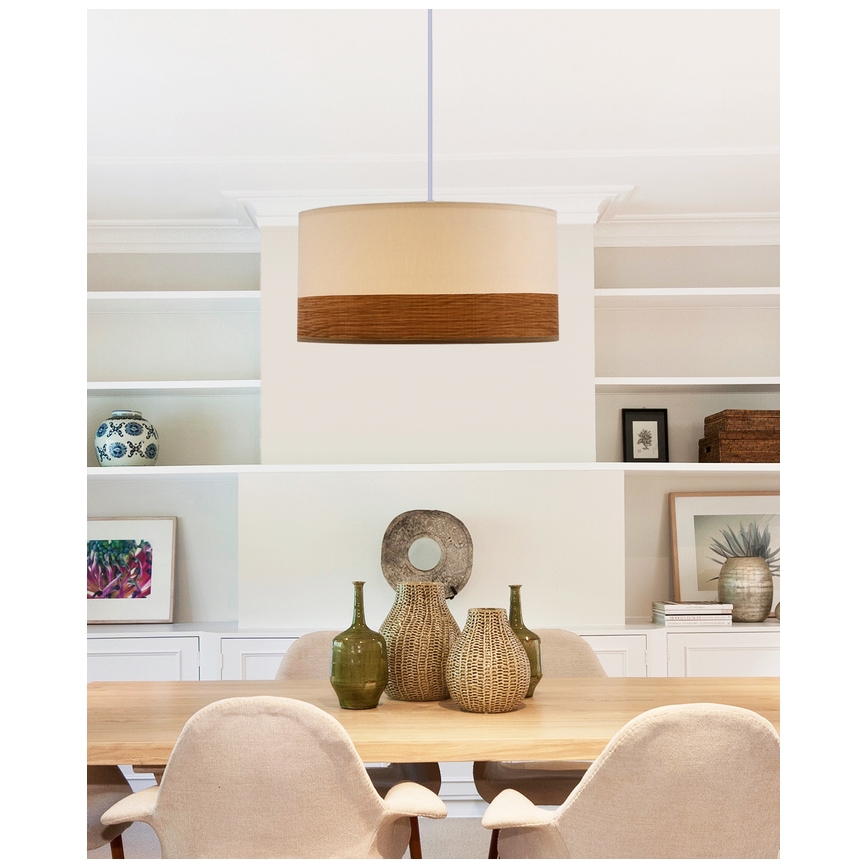 Pakabinamas sietynas BIANCO 1xE27/40W/230V balta/ruda
