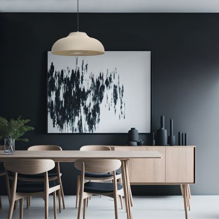 Pakabinamas sietynas BILBAO 1xE27/15W/230V diametras 40 cm smėlio spalva