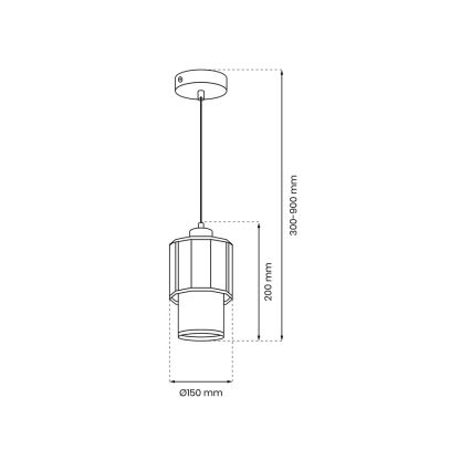 Pakabinamas sietynas BLANCO 1xE27/60W/230V baltas