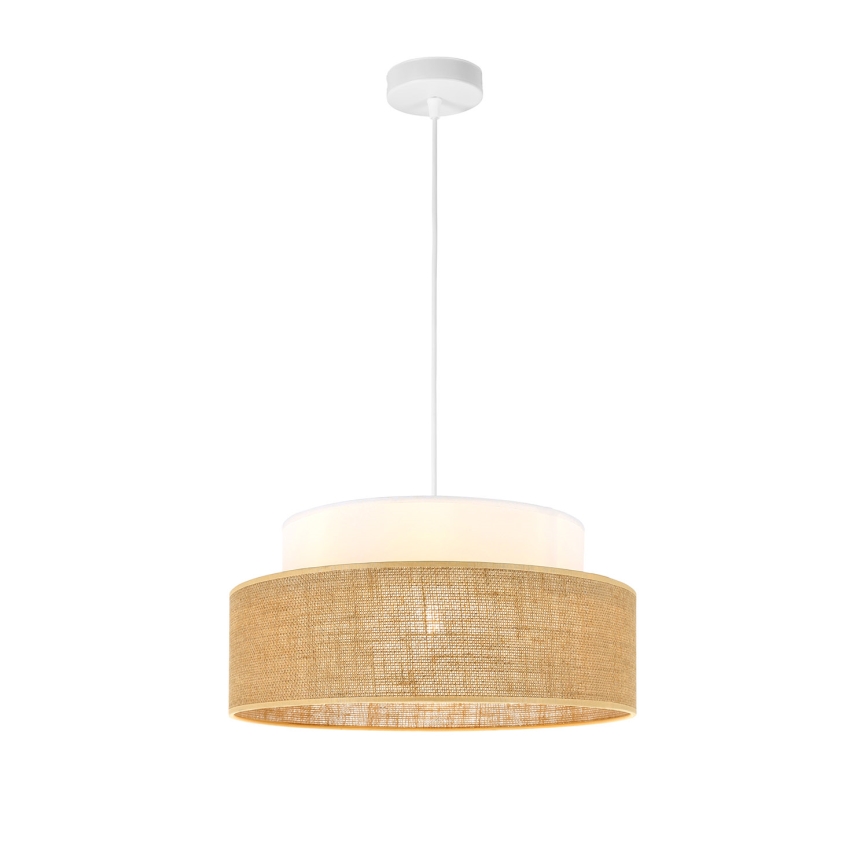 Pakabinamas sietynas BOHO 1xE27/60W/230V balta/smėlio spalva