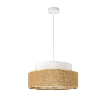 Pakabinamas sietynas BOHO 1xE27/60W/230V balta/smėlio spalva
