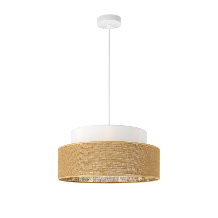 Pakabinamas sietynas BOHO 1xE27/60W/230V balta/smėlio spalva