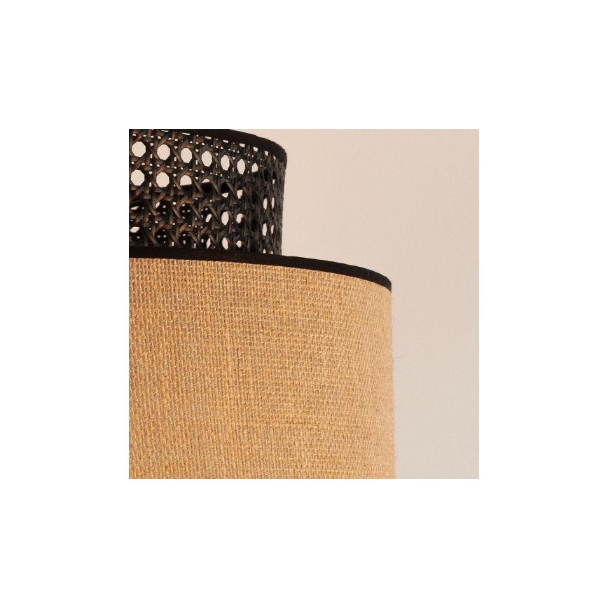 Pakabinamas sietynas BOHO 1xE27/60W/230V diametras 40 cm juoda/rotangas