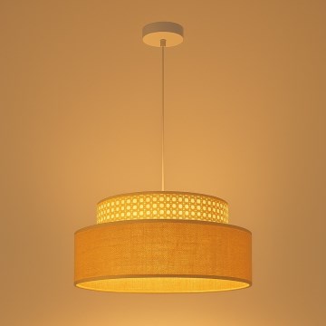 Pakabinamas sietynas BOHO 1xE27/60W/230V diametras 40 cm rotangas