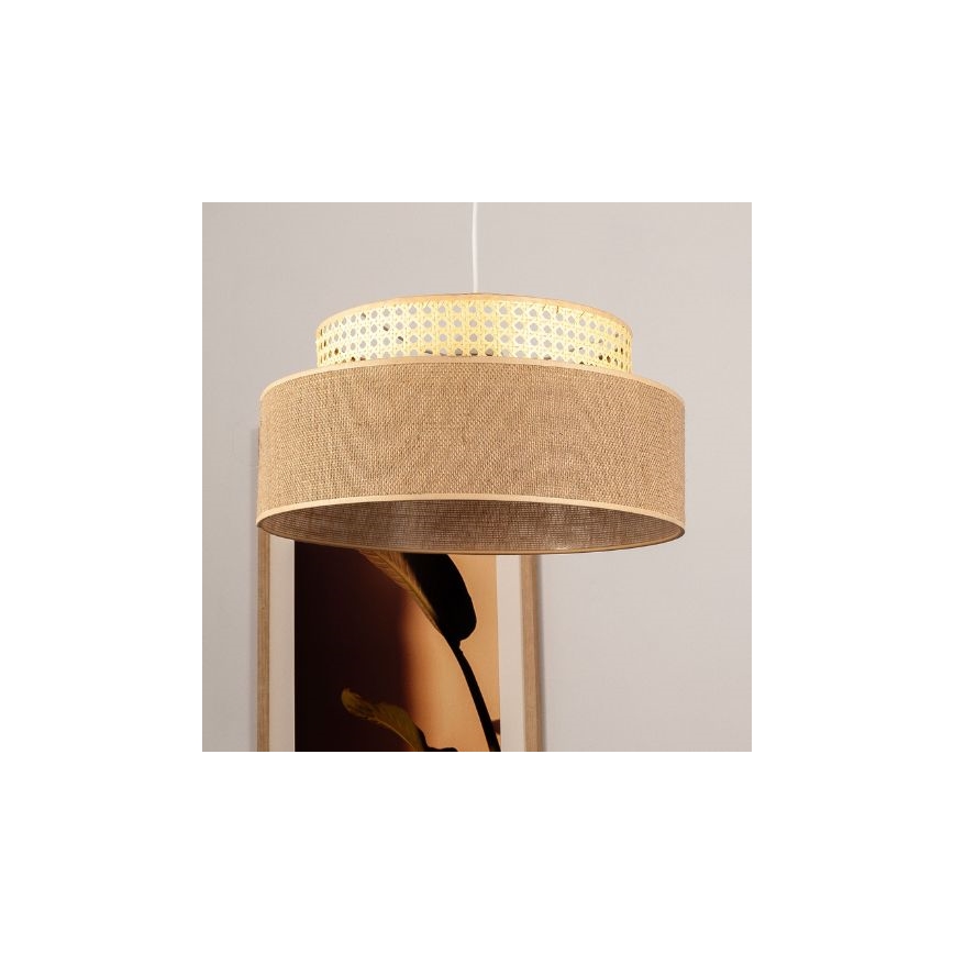 Pakabinamas sietynas BOHO 1xE27/60W/230V diametras 40 cm rotangas