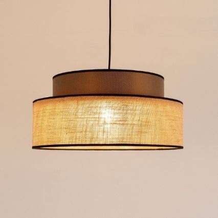 Pakabinamas sietynas BOHO 1xE27/60W/230V diametras 40 cm ruda/smėlio spalva