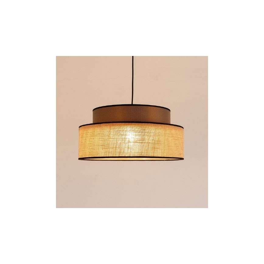 Pakabinamas sietynas BOHO 1xE27/60W/230V diametras 40 cm ruda/smėlio spalva