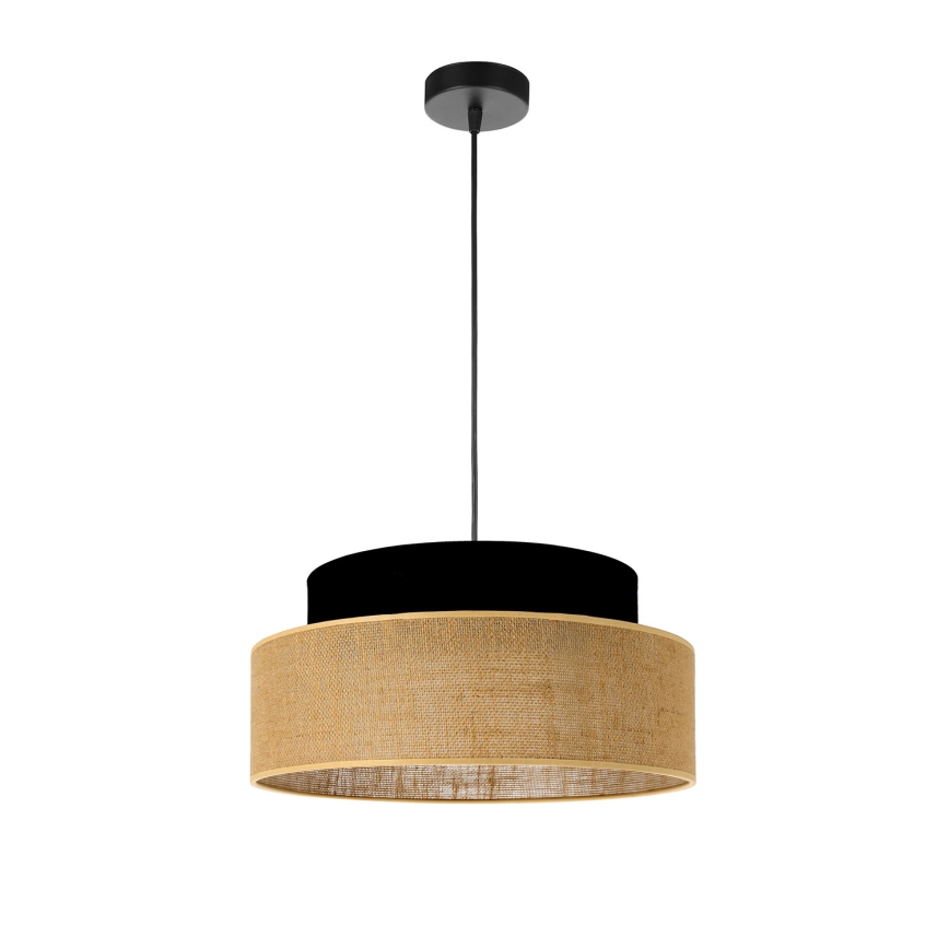 Pakabinamas sietynas BOHO 1xE27/60W/230V juoda/smėlio spalva