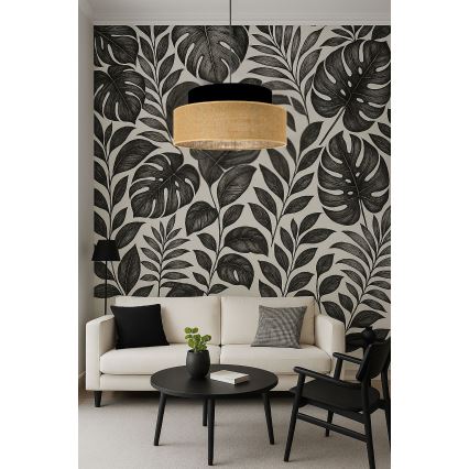Pakabinamas sietynas BOHO 1xE27/60W/230V juoda/smėlio spalva