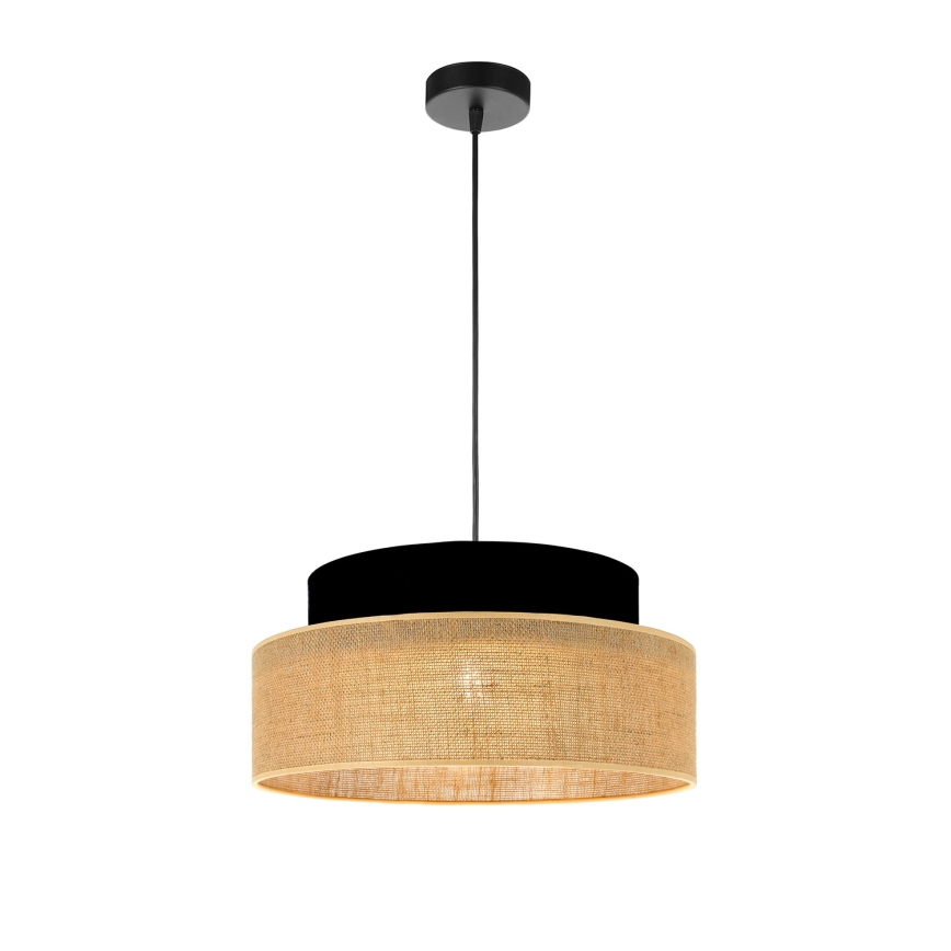 Pakabinamas sietynas BOHO 1xE27/60W/230V juoda/smėlio spalva