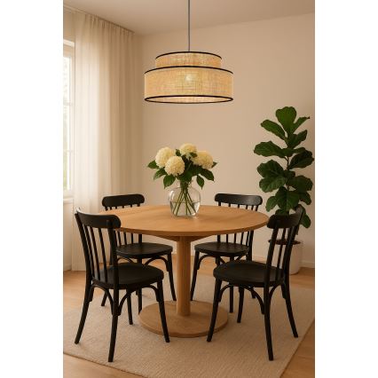 Pakabinamas sietynas BOHO 1xE27/60W/230V smėlio spalva