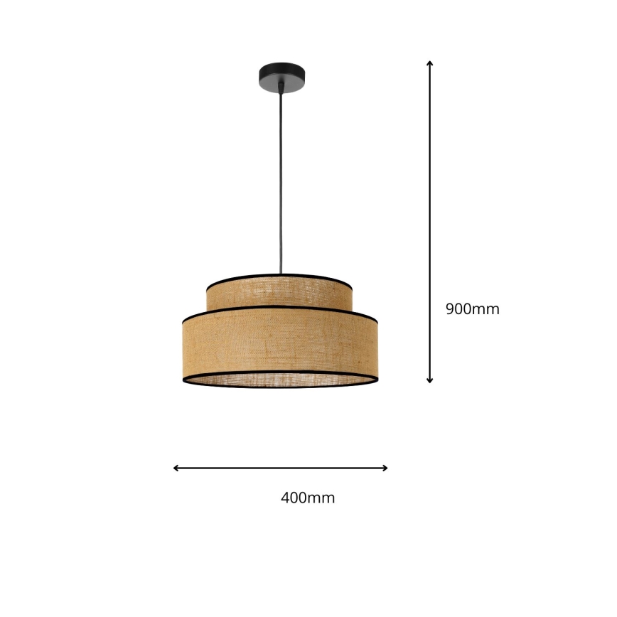 Pakabinamas sietynas BOHO 1xE27/60W/230V smėlio spalva