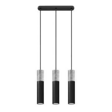Pakabinamas sietynas BORGIO 3xGU10/40W/230V juodas betonas/metalas