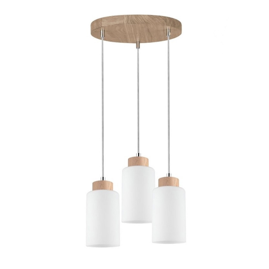 Pakabinamas sietynas BOSCO 3xE27/60W/230V ąžuolas