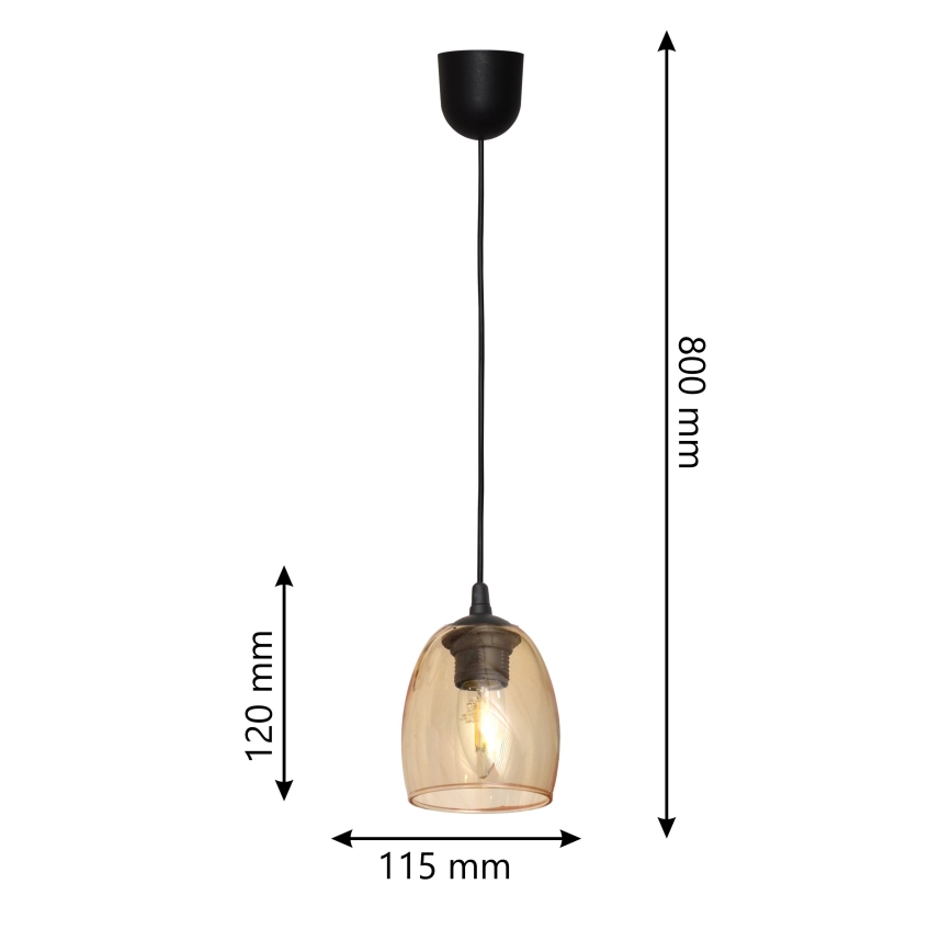 Pakabinamas sietynas BRILLANT 1xE27/15W/230V smėlio spalva