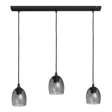 Pakabinamas sietynas BRILLANT 3xE27/15W/230V pilkas