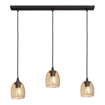 Pakabinamas sietynas BRILLANT 3xE27/15W/230V smėlio spalvos