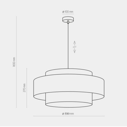 Pakabinamas sietynas CALISTO 1xE27/25W/230V aukso/juoda spalva