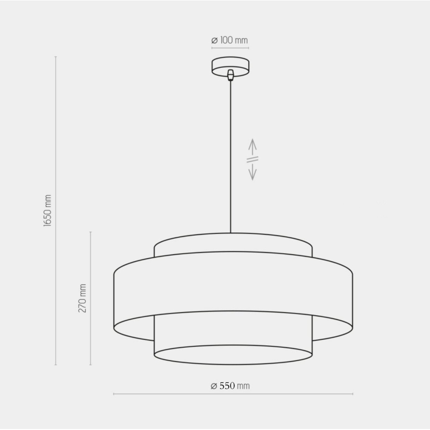 Pakabinamas sietynas CALISTO 1xE27/25W/230V aukso/juoda spalva