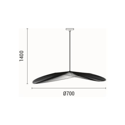 Pakabinamas sietynas CALYPSO 1xE27/40W/230V diametras 70 cm bambukas