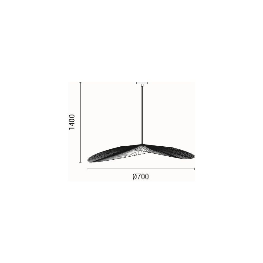 Pakabinamas sietynas CALYPSO 1xE27/40W/230V diametras 70 cm bambukas