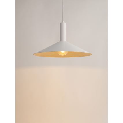 Pakabinamas sietynas CAPRI 1xE27/15W/230V diametras 50 cm balta/auksas