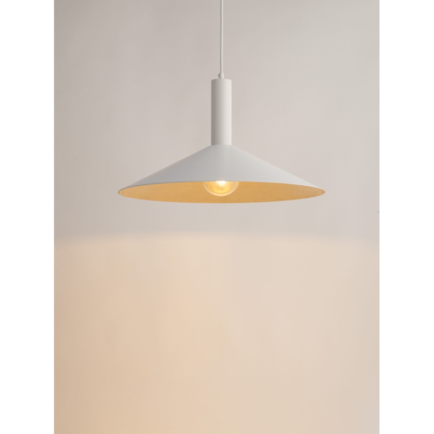 Pakabinamas sietynas CAPRI 1xE27/15W/230V diametras 50 cm balta/auksas