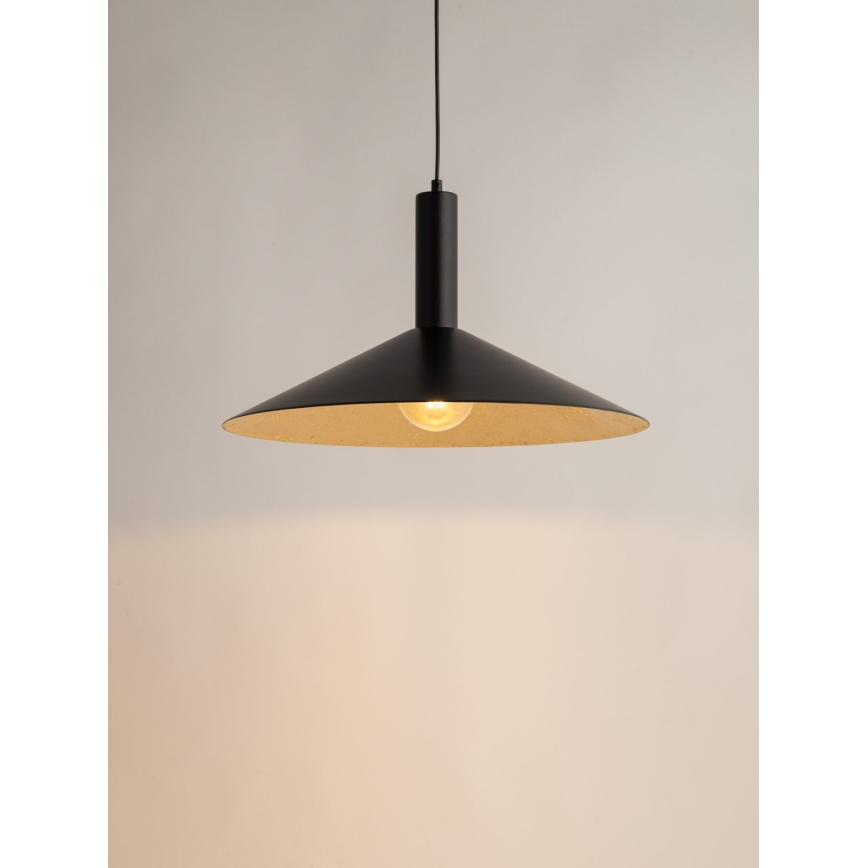 Pakabinamas sietynas CAPRI 1xE27/15W/230V diametras 50 cm juoda/auksas