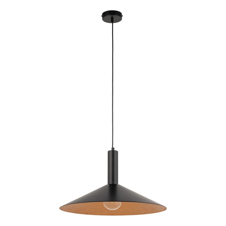 Pakabinamas sietynas CAPRI 1xE27/15W/230V diametras 50 cm juoda/varis