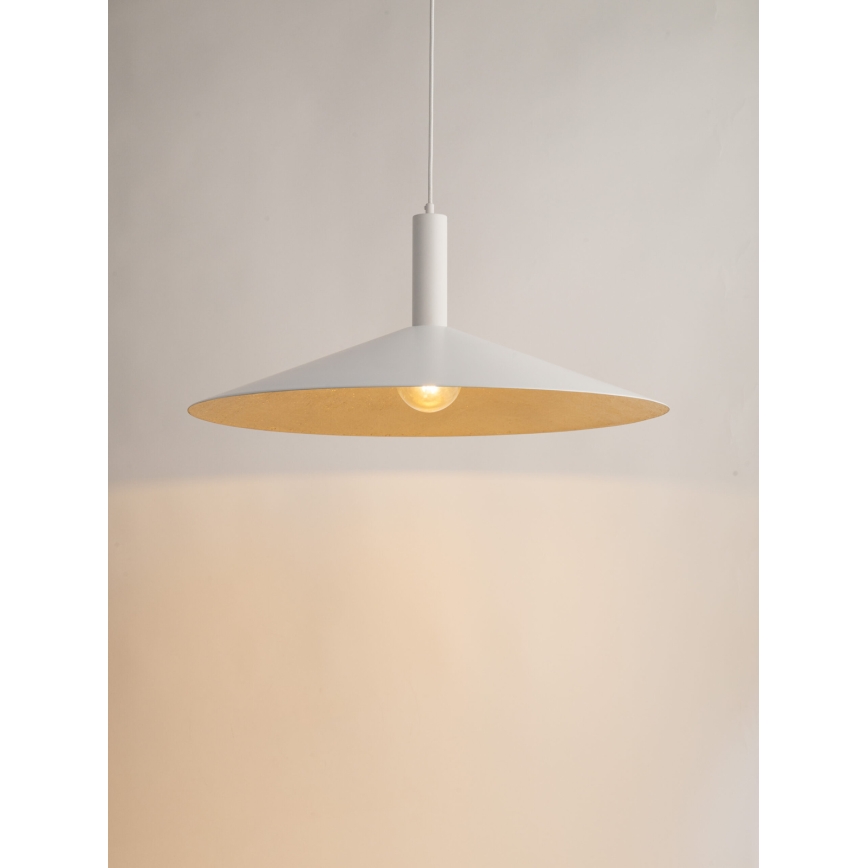 Pakabinamas sietynas CAPRI 1xE27/15W/230V diametras 70 cm balta/auksas