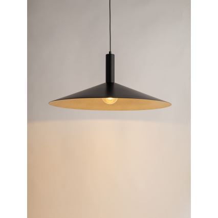 Pakabinamas sietynas CAPRI 1xE27/15W/230V diametras 70 cm juoda/auksas