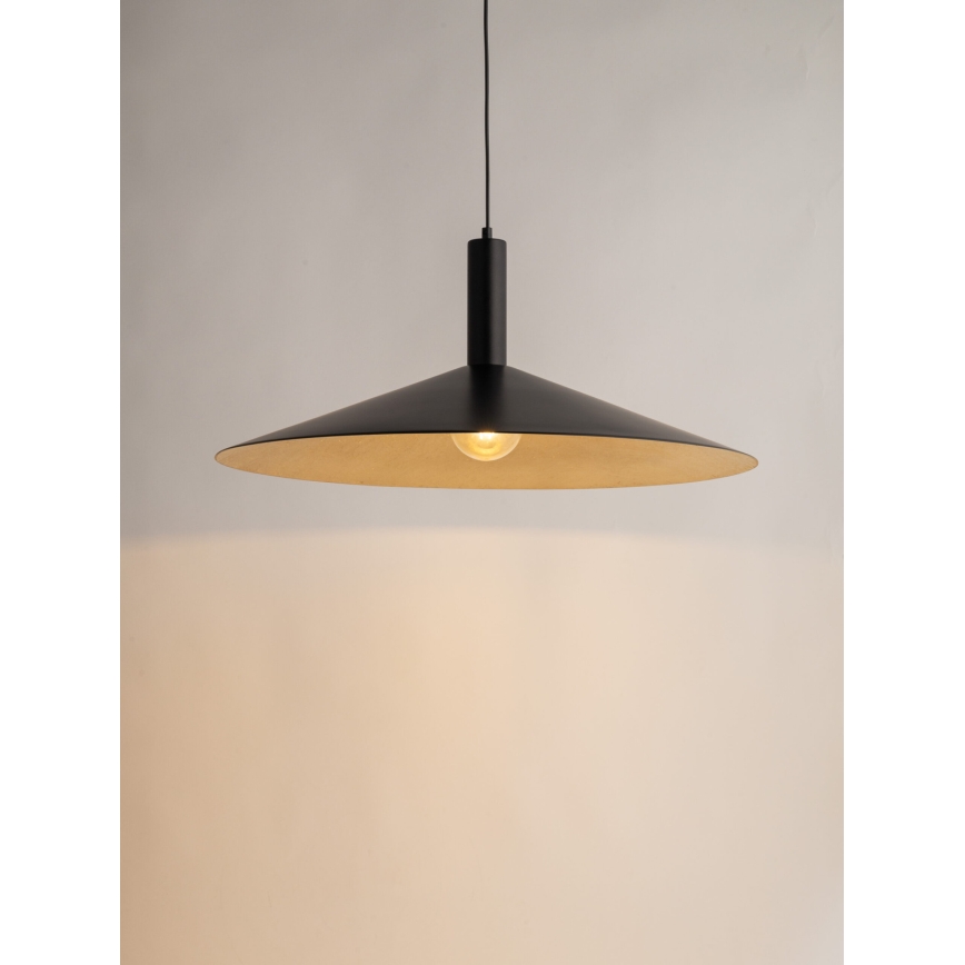 Pakabinamas sietynas CAPRI 1xE27/15W/230V diametras 70 cm juoda/auksas