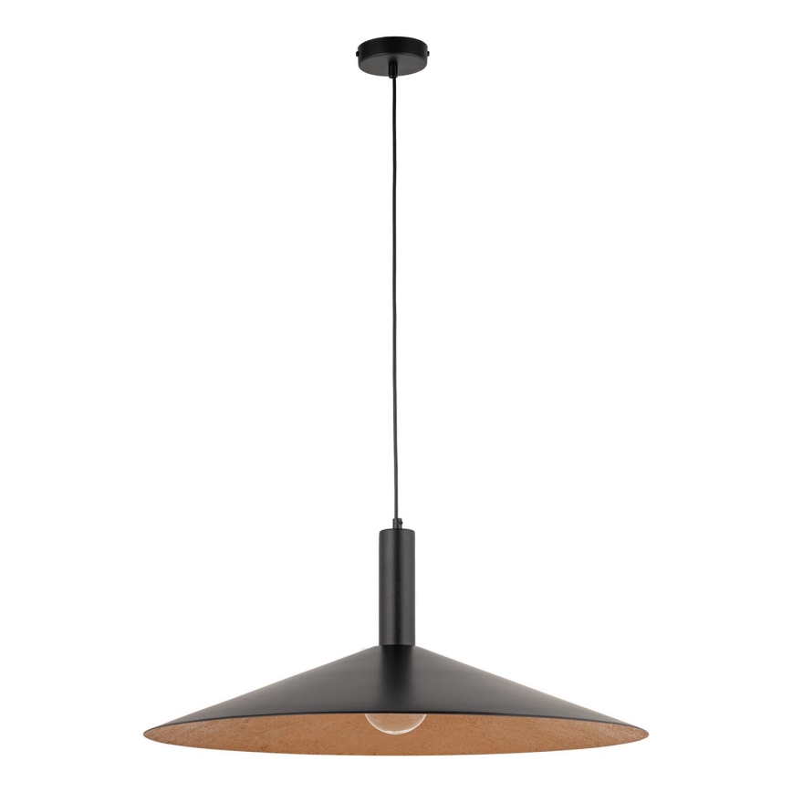 Pakabinamas sietynas CAPRI 1xE27/15W/230V diametras 70 cm juoda/varis