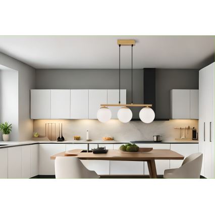 Pakabinamas sietynas CARRINE 4xE14/40W/230V ruda