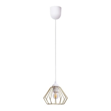 Pakabinamas sietynas CEED GOLD 1xE27/60W/230V diametras 17,5 cm balta/auksas
