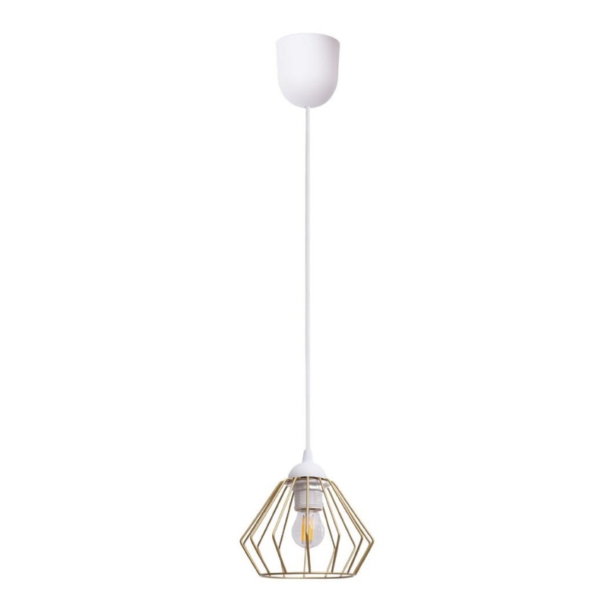 Pakabinamas sietynas CEED GOLD 1xE27/60W/230V diametras 17,5 cm balta/auksas