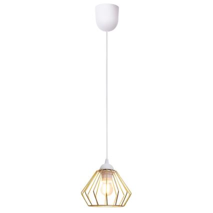 Pakabinamas sietynas CEED GOLD 1xE27/60W/230V diametras 17,5 cm balta/auksas