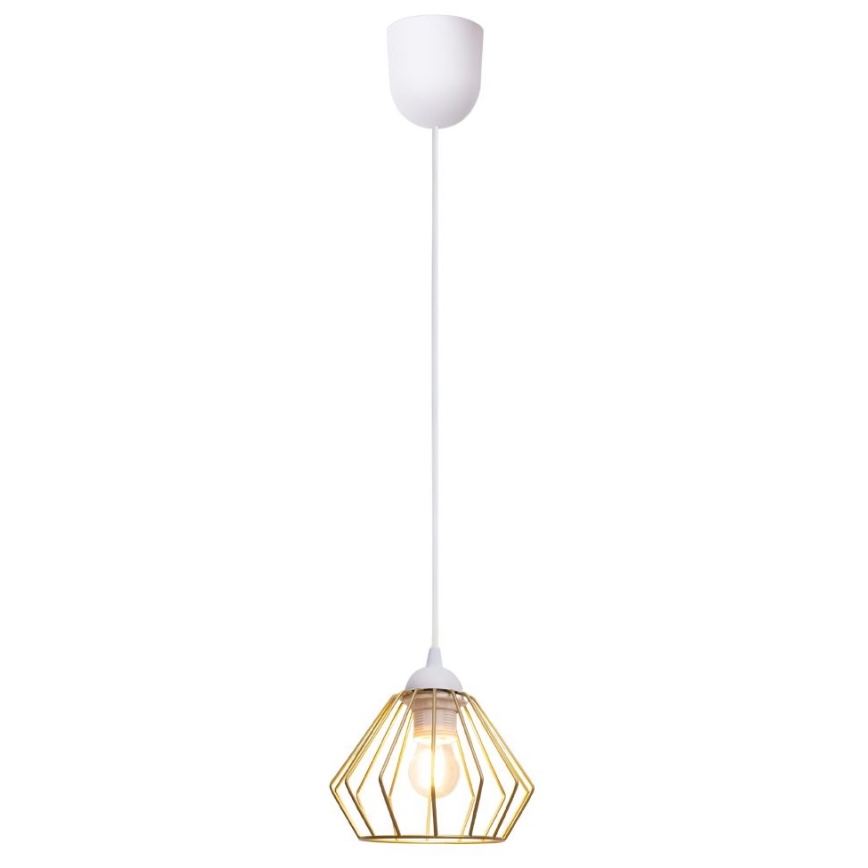 Pakabinamas sietynas CEED GOLD 1xE27/60W/230V diametras 17,5 cm balta/auksas