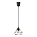 Pakabinamas sietynas CEED GOLD 1xE27/60W/230V diametras 17,5 cm juoda/auksas