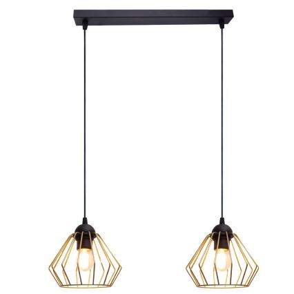 Pakabinamas sietynas CEED GOLD 2xE27/60W/230V juoda/auksas