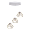Pakabinamas sietynas CEED GOLD 3xE27/60W/230V diametras 45 cm balta/auksas