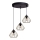 Pakabinamas sietynas CEED GOLD 3xE27/60W/230V diametras 45 cm juoda/auksas