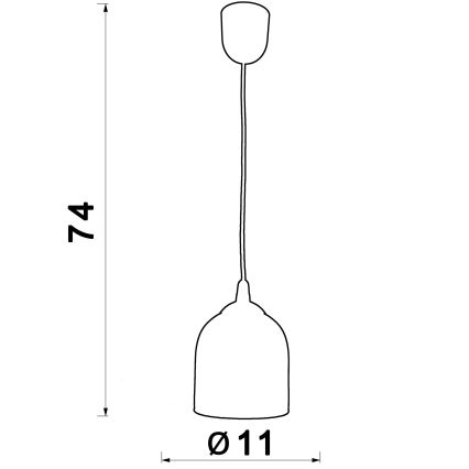 Pakabinamas sietynas CHRIS 1xE27/60W/230V diametras 11 cm žalia