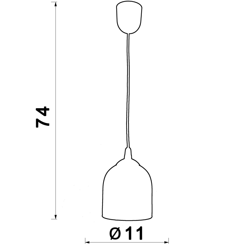 Pakabinamas sietynas CHRIS 1xE27/60W/230V diametras 11 cm žalia