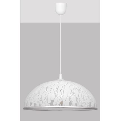 Pakabinamas sietynas CIRCLE 1xE27/15W/230V baltas