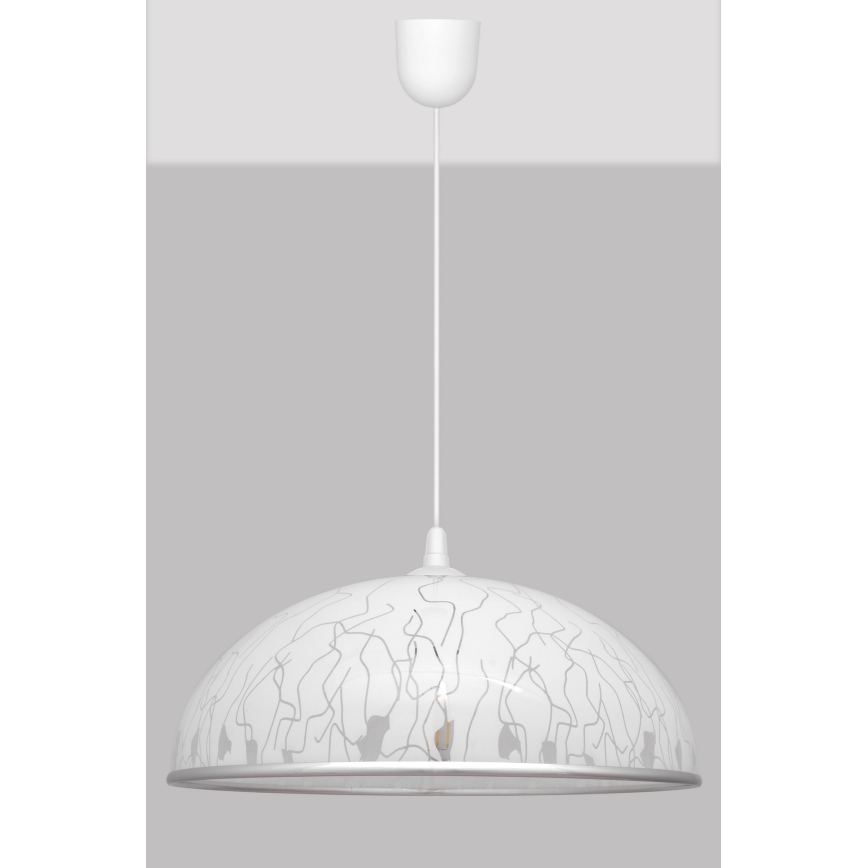Pakabinamas sietynas CIRCLE 1xE27/15W/230V baltas